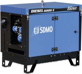 Дизельный генератор SDMO DIESEL 6000 E AVR SILENCE с АВР в кожухе